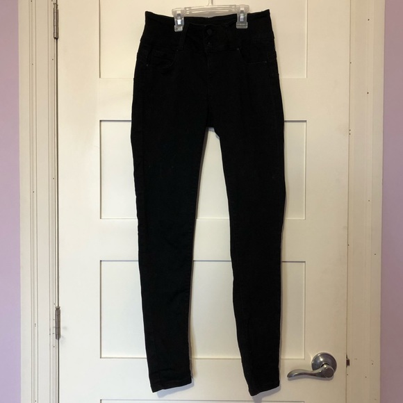 Black high-waisted skinny jeans - Picture 1 of 5